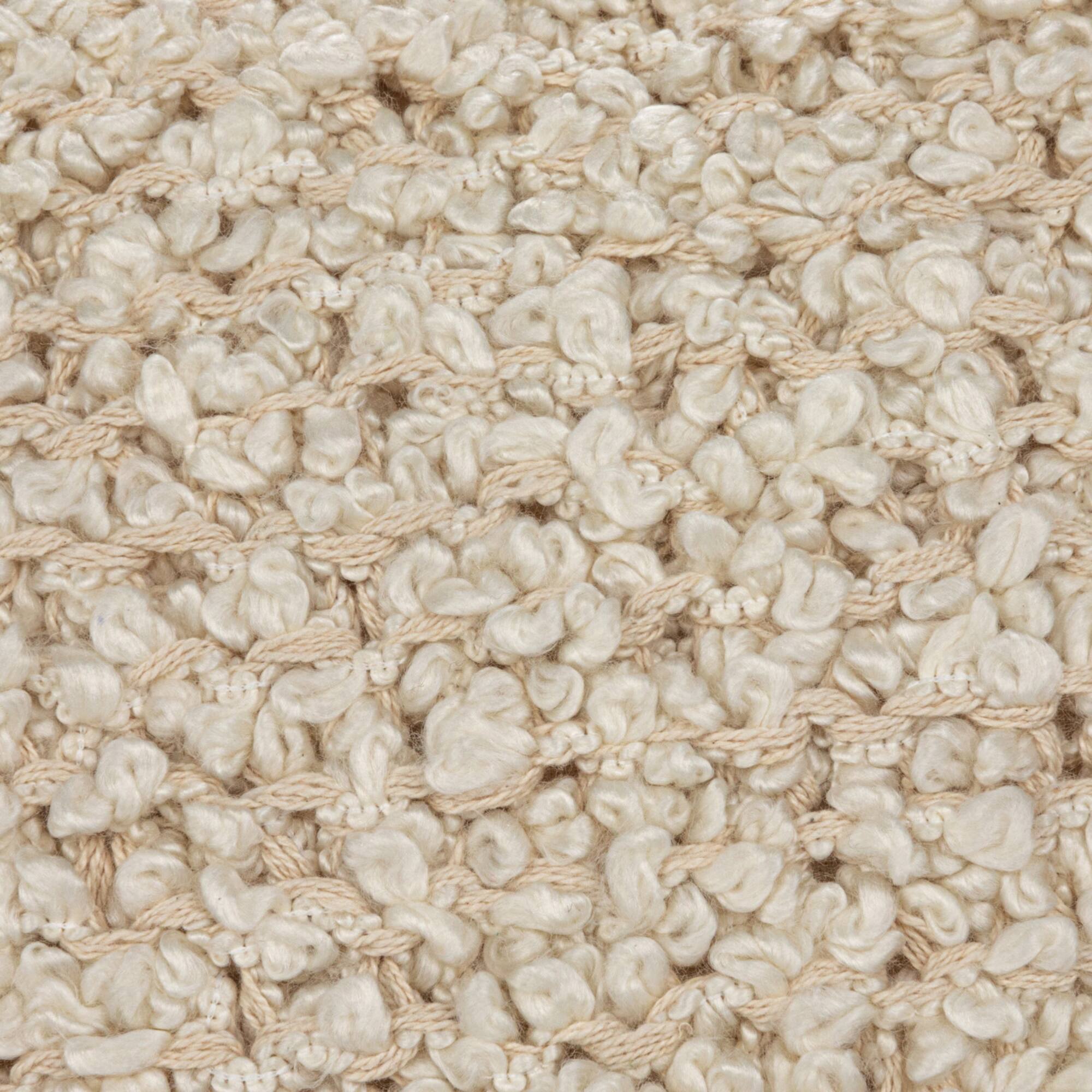 Hello Honey® 20" Cream Woven Cotton Blend Bouclé Pillow
